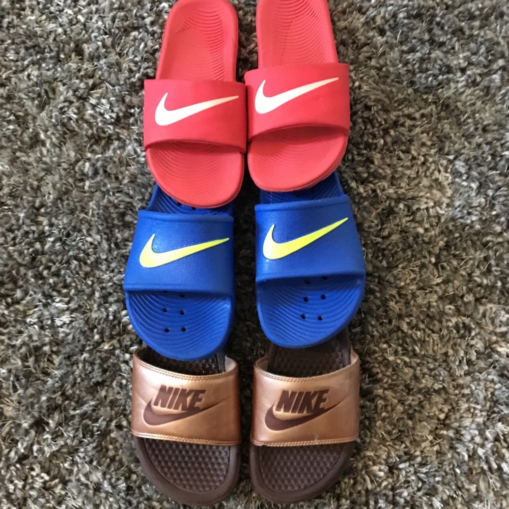 Bundle of 3 Nike Slide Pairs
